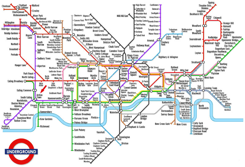 Vamos para Londres > Mapas das ruas de Londres, mêtro de Londres